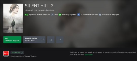 《寂静岭2：重制版》已正式登陆Xbox平台，首发期间享半价优惠