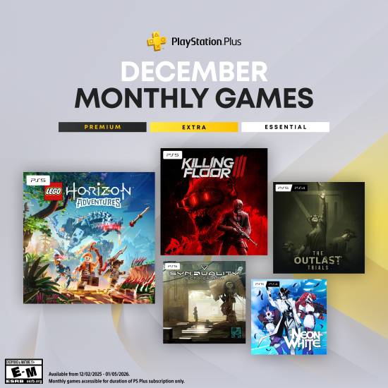 12月欧美地区PlayStationPlus会员免费游戏阵容揭晓！包含地平线系列作品与爽快丧尸题材游戏