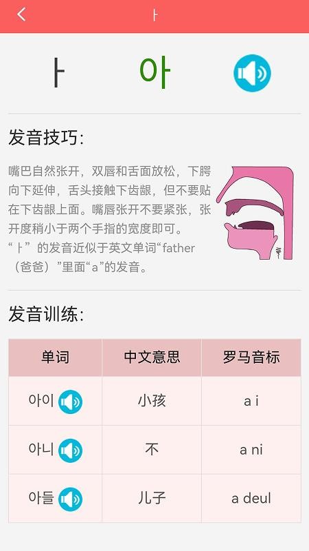 韩语发音词汇会话手机免费版图1