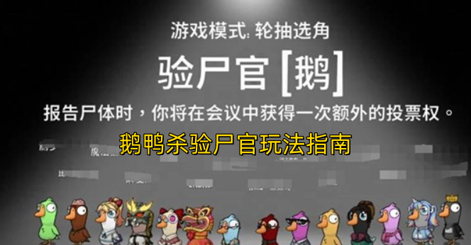 鹅鸭杀验尸官角色玩法攻略