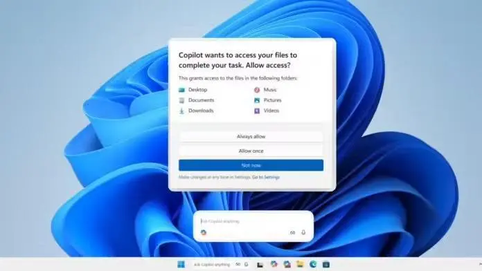 微软方面已明确表示：Win11系统中的AI智能体在访问用户文件之前，会事先向用户请求许可