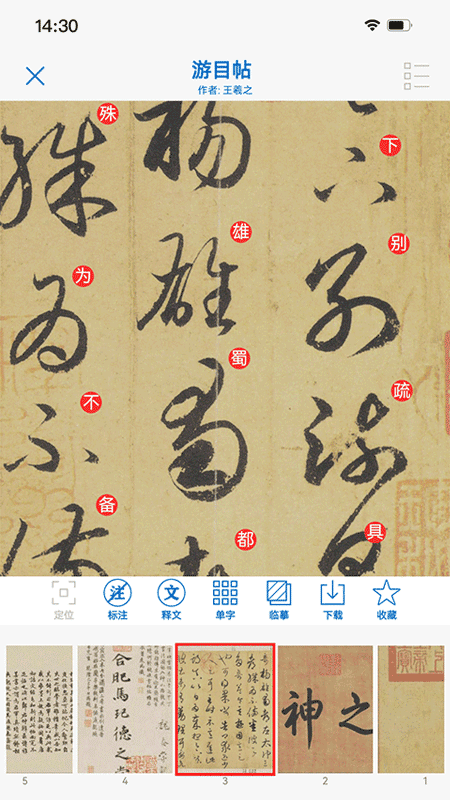 以观书法图2