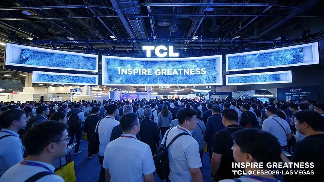 TCL携印刷OLED车载屏与独立通信AR眼镜亮相CES2026