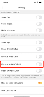 怎样才能关闭HelloTalk的ID查找功能