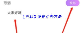 爱聊APP里怎么发布动态呢
