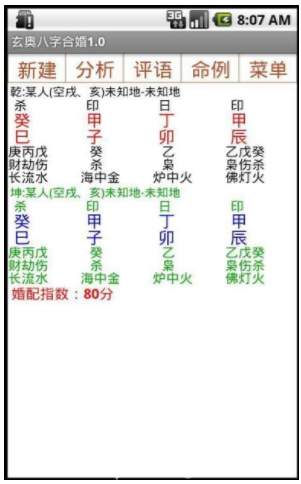玄奥八字合婚apk(八字合婚算命详批)原版图2