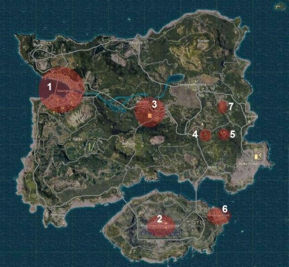 《绝地求生大逃杀》热门落点图文指南哪些地方资源丰富且易上手