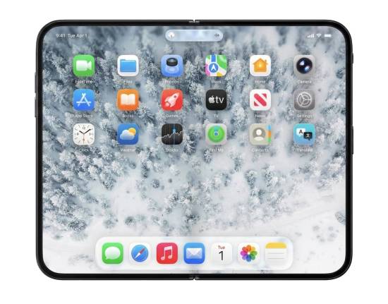 苹果iPhoneFold外观首次曝光：这是首款实现真全面屏的iPhone！