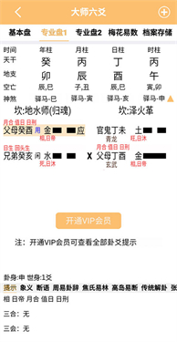 大师六爻排盘