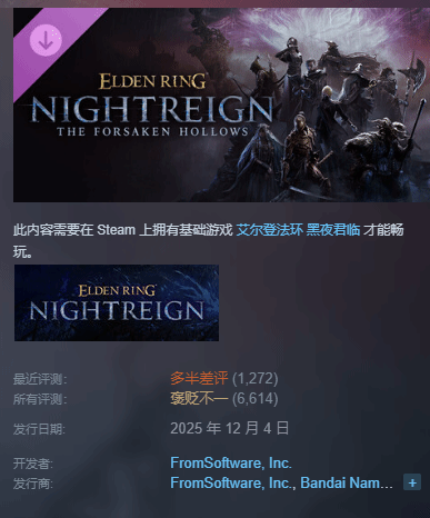 新地形设计太糟心！《黑夜君临》DLC差评飙升：地图质量堪忧！