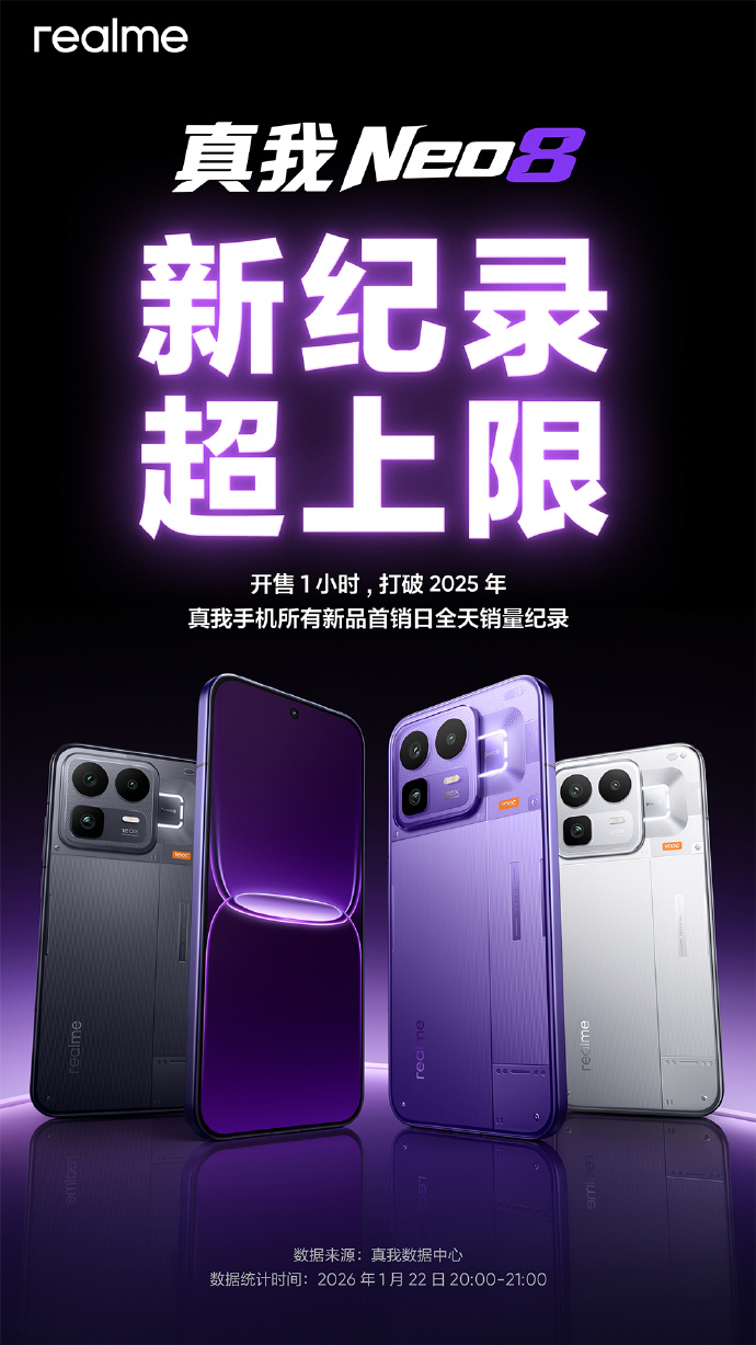 真我Neo8正式发布：搭载165Hz电竞屏的旗舰机型起售价仅2039元到手
