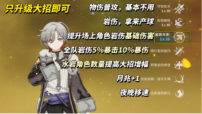 原神里的叶洛亚该如何培养呢