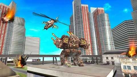 武装直升机机器人模拟器游戏绿色版图1