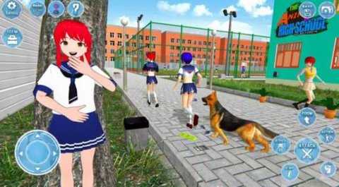 动漫高中女生3D模拟手机最新版1