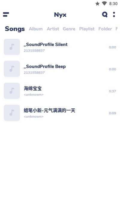 nyx音乐播放器