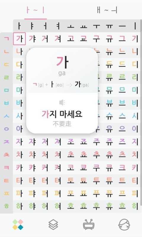 韩语字母发音表官方正版