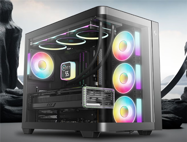 双仓设计来袭！九州风神CG530U4F曲面玻璃海景房机箱首发价499元起