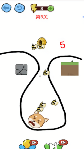 蜜蜂狗画线逃脱正版图2