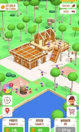 闲置丛林：生存建筑大亨免费版