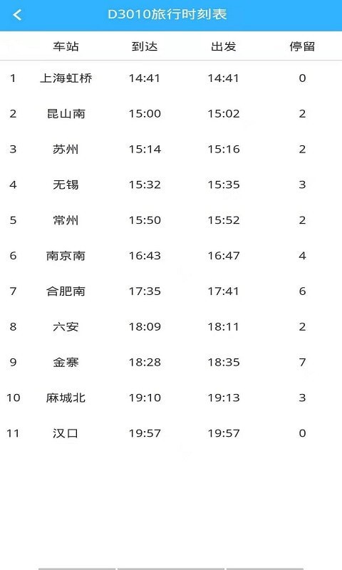 旅程时刻表安卓版图3