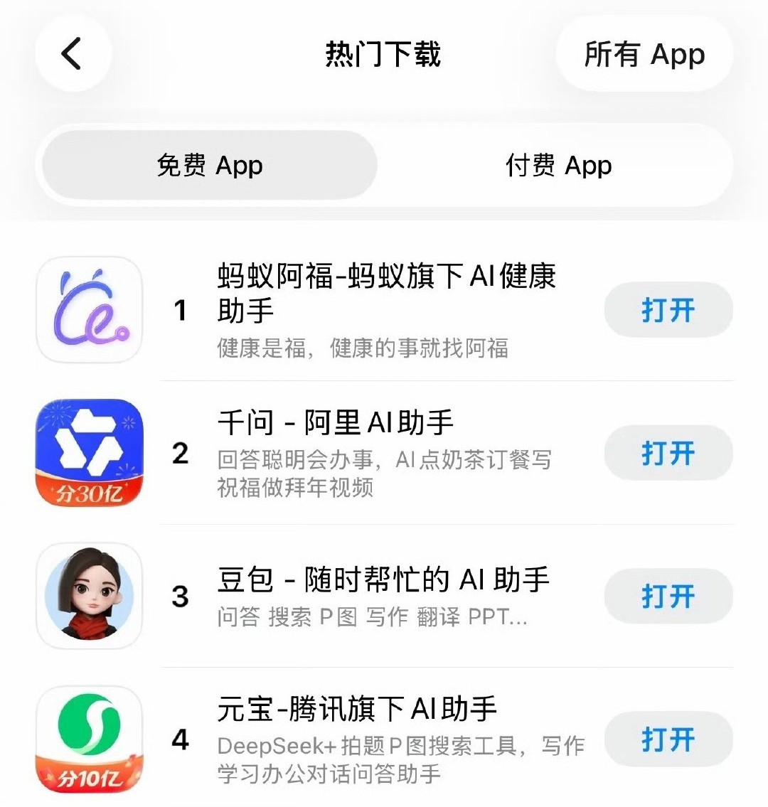 第一！蚂蚁阿福登顶苹果AppStore榜首，成功破圈