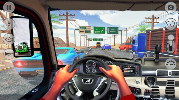 在卡车驾驶中(In Truck Driving Highway Race Si)手游版