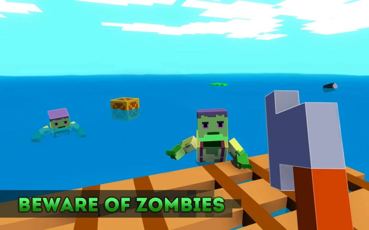 方块人木筏求生(Zombie Raft)免费版