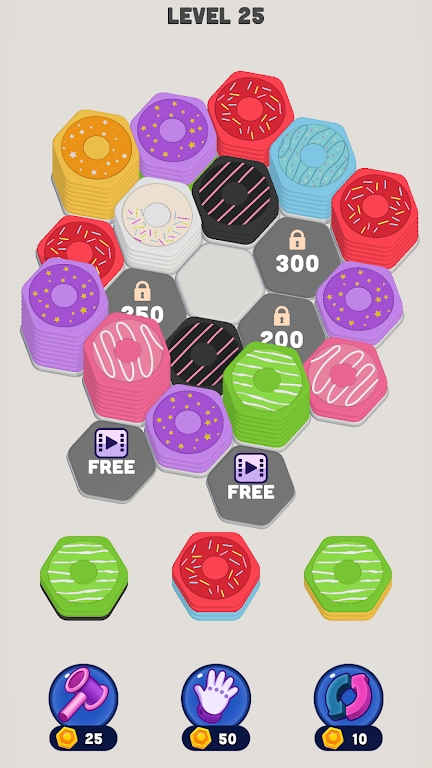 甜甜圈六边形排序(Donut Hexa Sort)免费版