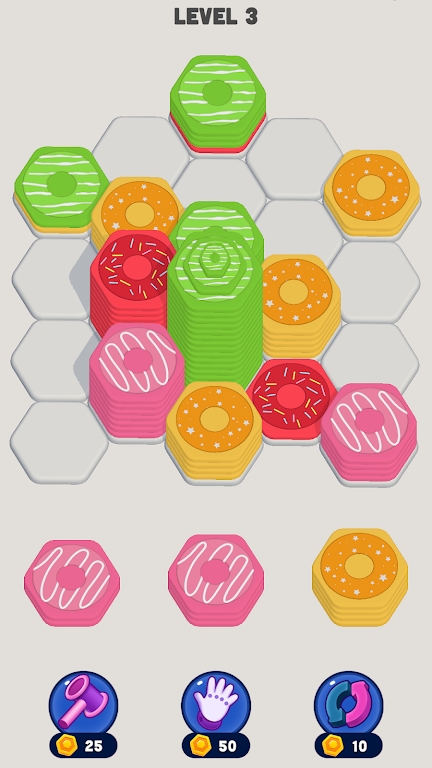 甜甜圈六边形排序(Donut Hexa Sort)免费版