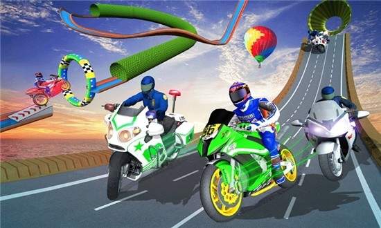 警察摩托斜坡竞速(Police Bike Mega Ramp Stunts)手机正版(1)