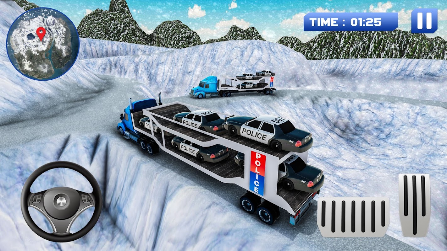 越野警车运输车(Offroad Police Car Transport)游戏最新版(2)