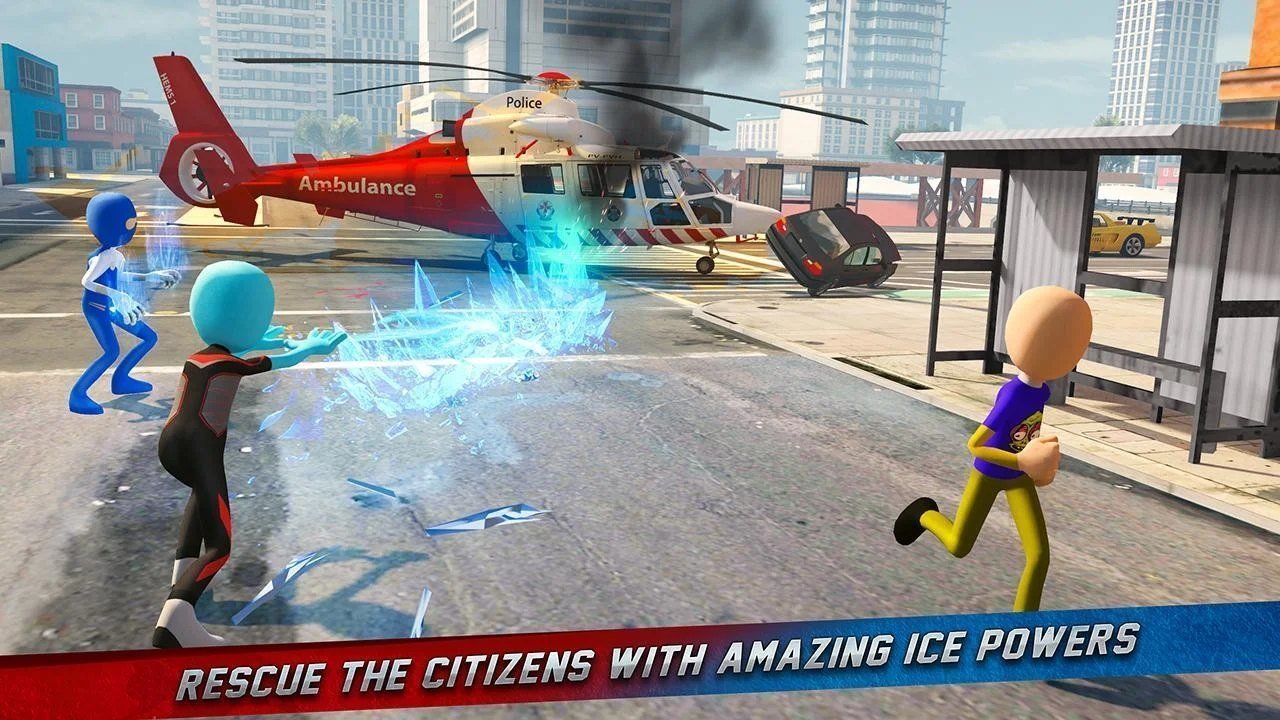 火柴冰英雄罪犯城(Stickman Ice Hero Crime City - R)官方版(3)