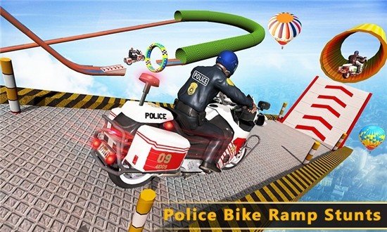 警察摩托斜坡竞速(Police Bike Mega Ramp Stunts)手机正版(3)