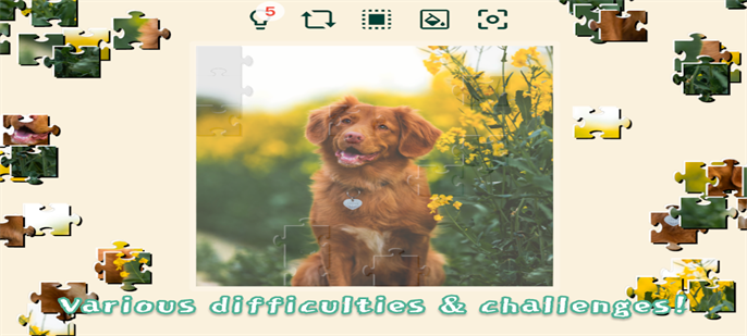 宠物狗狗的拼图挑战(DogsManiaJigsawPuzzles)游戏纯净版(3)