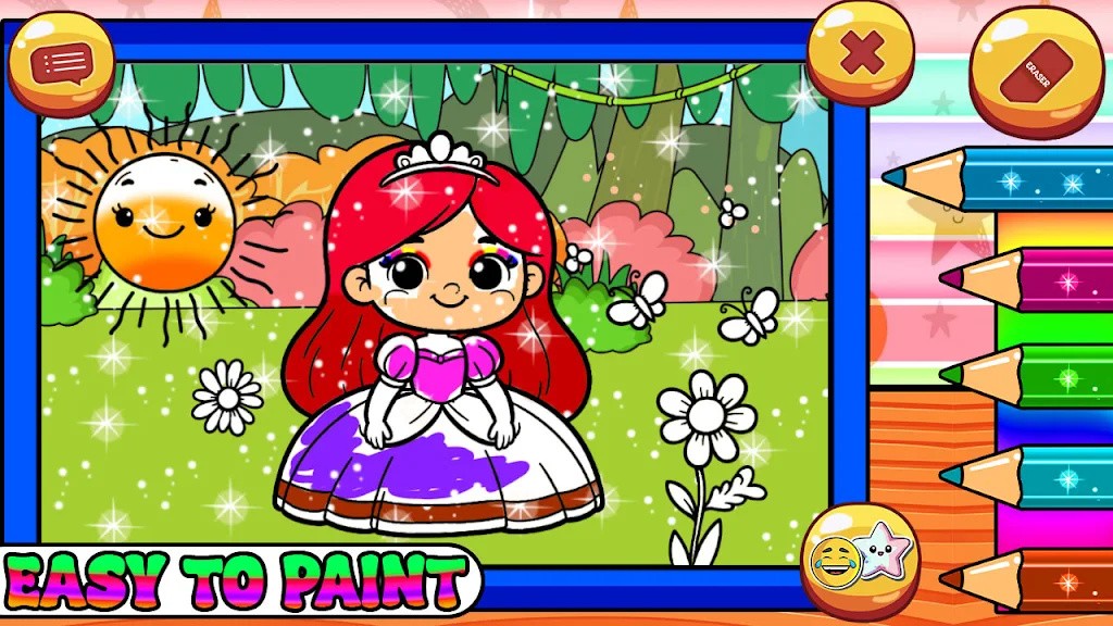 娃娃油漆着色(Drawing Book Princess Coloring)手游免费版(3)