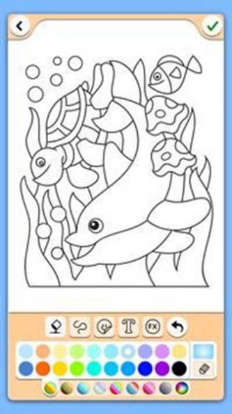 鱼和海豚(Fish and Dolphin coloring)正版