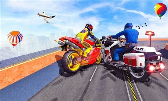 警察摩托斜坡竞速(Police Bike Mega Ramp Stunts)手机正版(2)