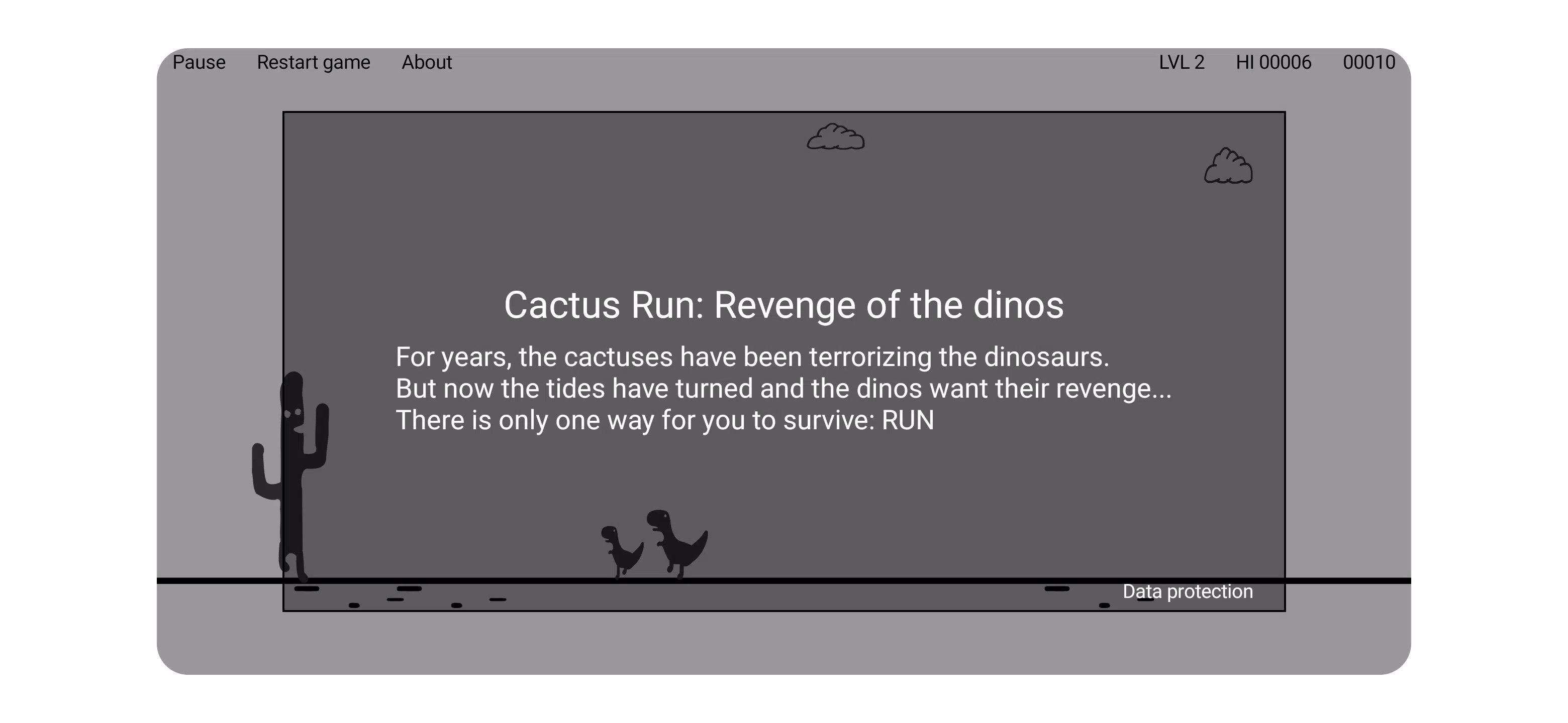 仙人掌奔跑恐龙的复仇(CactusRun!)游戏最新版截图1