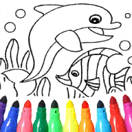 鱼类和海豚(Fish and Dolphin coloring)官方最新版