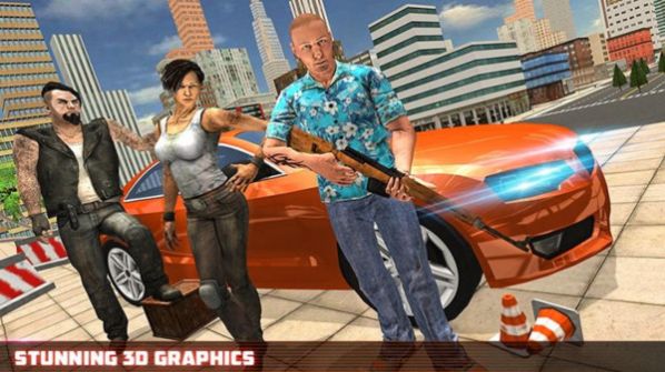 城市黑帮射击(BaldyGangsterCrimeCityHero)免费版-图2