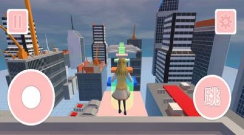 樱花校园跑酷游戏绿色版图1