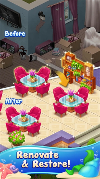 海边咖啡厅合成游戏 Seaside Cafe