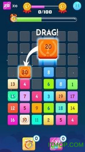 数字块合并难题游戏