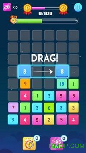 数字块合并难题游戏